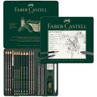 Набор карандашей ч/г Faber-Castell `Pitt Graphite`, 11 предметов, метал. кор.
