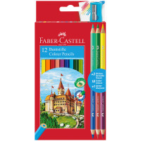 Карандаши цветные Faber-Castell, 12цв.+4, картон, с точилкой