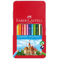 Карандаши цветные Faber-Castell, 12цв., метал. кор.