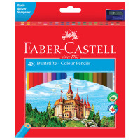 Карандаши цветные Faber-Castell, 48цв., картон, с точилкой