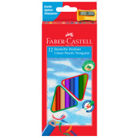 Карандаши цветные Faber-Castell 12цв., трехгран., картон, с точилкой