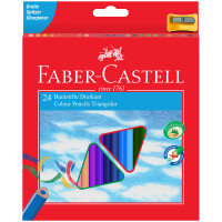 Карандаши цветные Faber-Castell 24цв., трехгран., картон, с точилкой