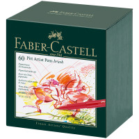 Набор капиллярных ручек Faber-Castell `Pitt Artist Pen Brush` ассорти, 60шт., студийная коробка