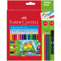 Карандаши цветные Faber-Castell 18цв.+ 4 цв. + 2ч/г, картон