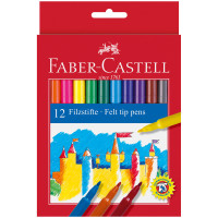 Фломастеры Faber-Castell, 12цв., смываемые, картон