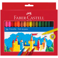 Фломастеры Faber-Castell, 36цв., смываемые, картон